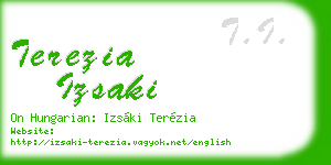 terezia izsaki business card